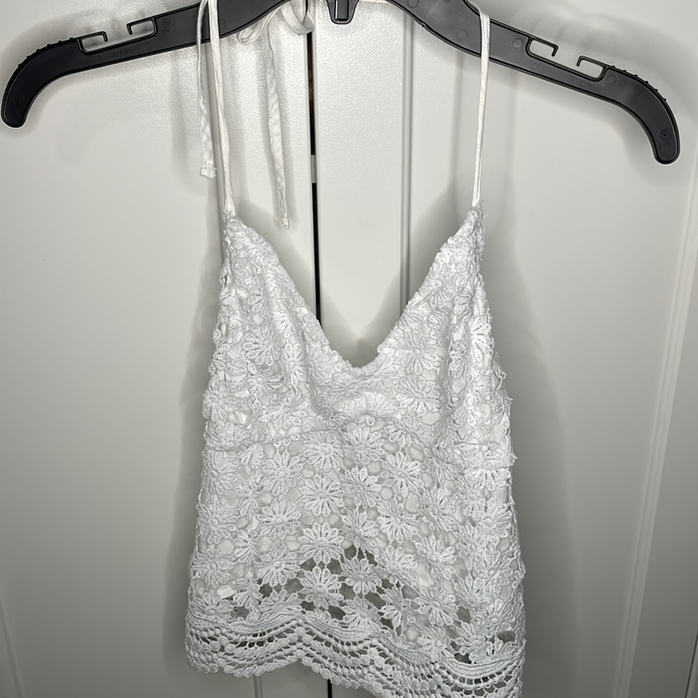 white hollister top